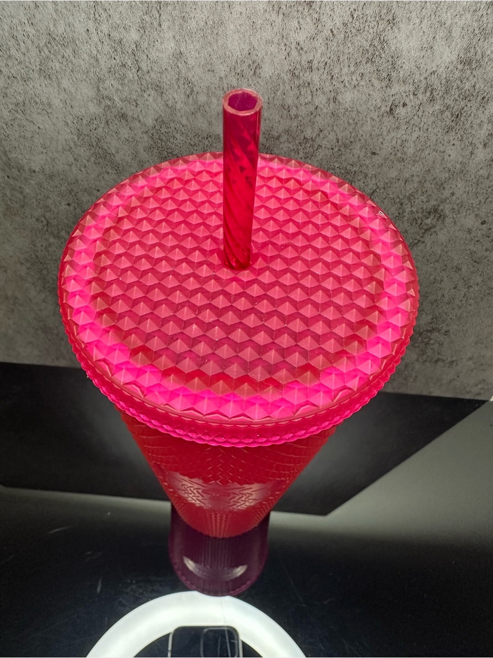 Starbucks Hot Pink Studded Tumbler with Straw - Bold Fuchsia - Picture 3 of 5